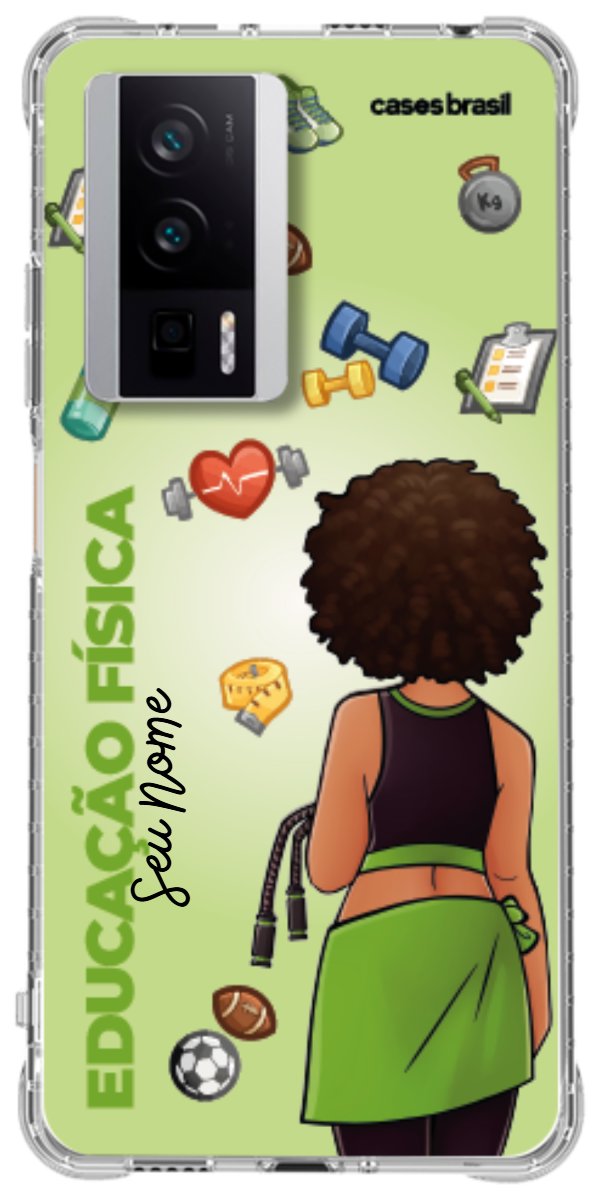 Capinha para celular Educação Física - Boneca Profissão Com Fundo