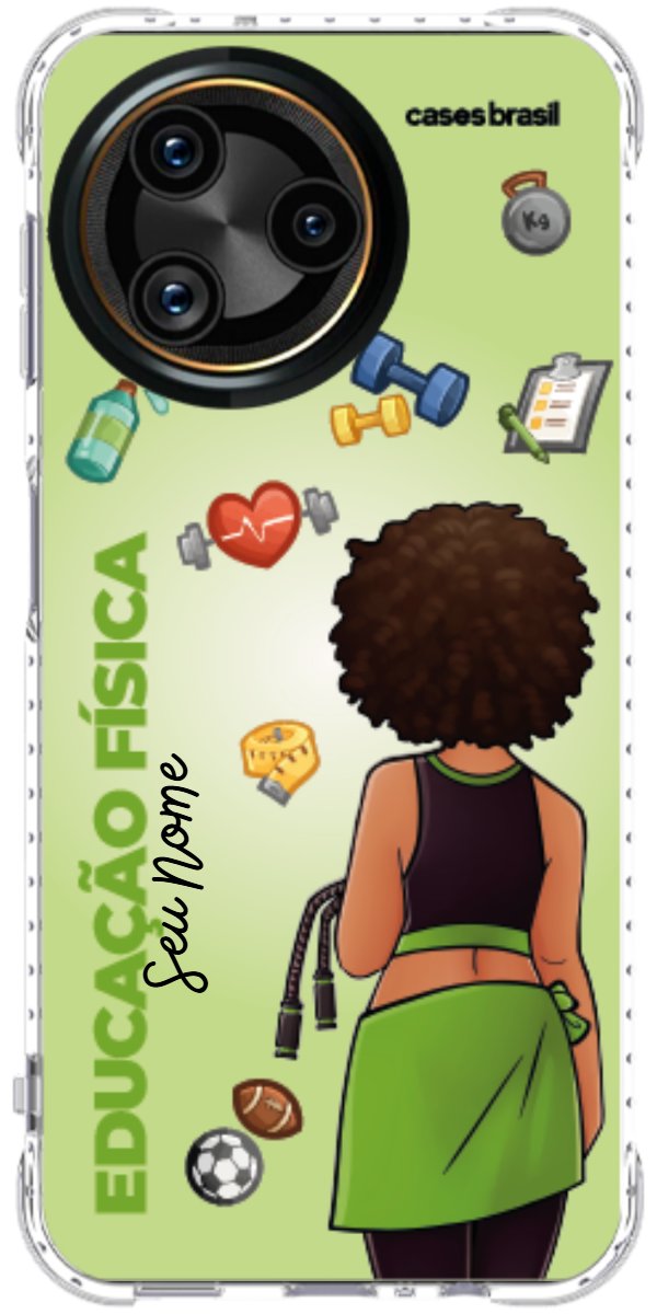 Capinha para celular Educação Física - Boneca Profissão Com Fundo