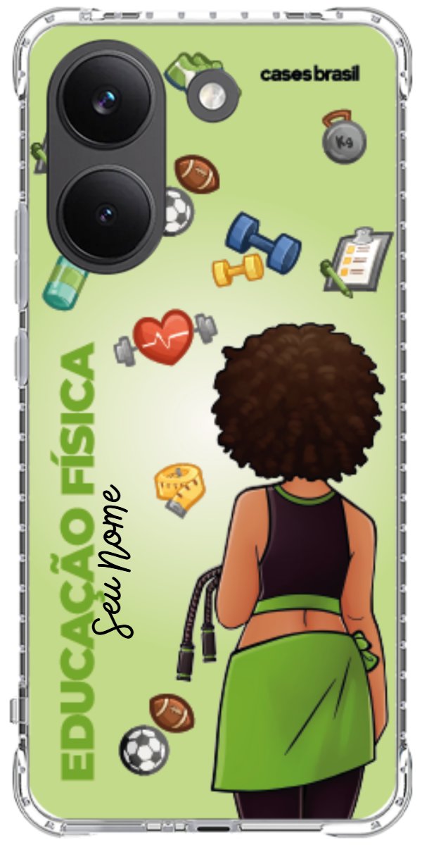Capinha para celular Educação Física - Boneca Profissão Com Fundo
