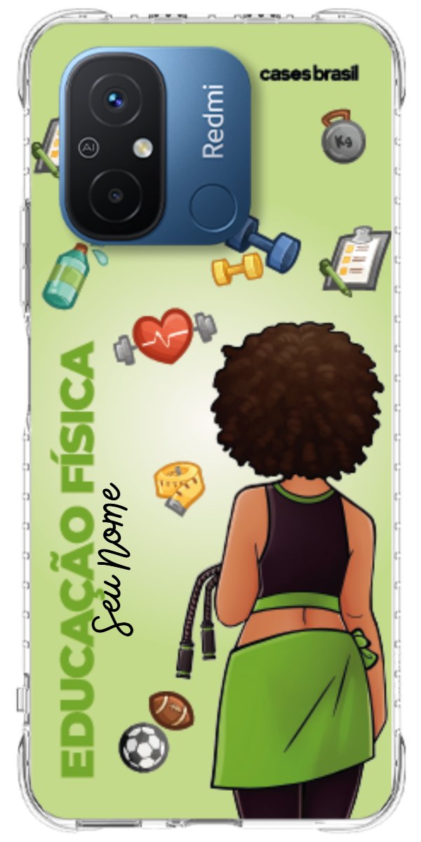 Capinha para celular Educação Física - Boneca Profissão Com Fundo