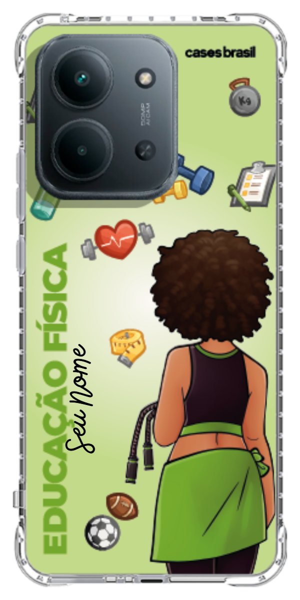 Capinha para celular Educação Física - Boneca Profissão Com Fundo