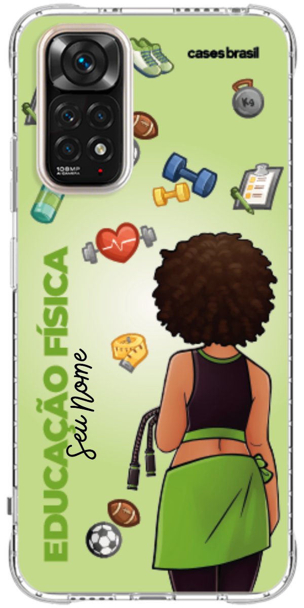 Capinha para celular Educação Física - Boneca Profissão Com Fundo
