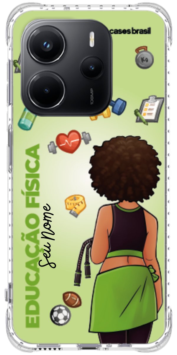 Capinha para celular Educação Física - Boneca Profissão Com Fundo