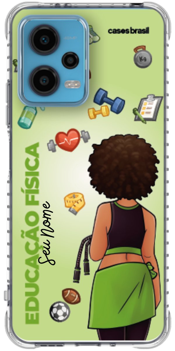 Capinha para celular Educação Física - Boneca Profissão Com Fundo
