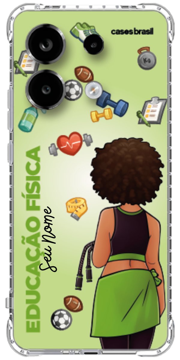 Capinha para celular Educação Física - Boneca Profissão Com Fundo