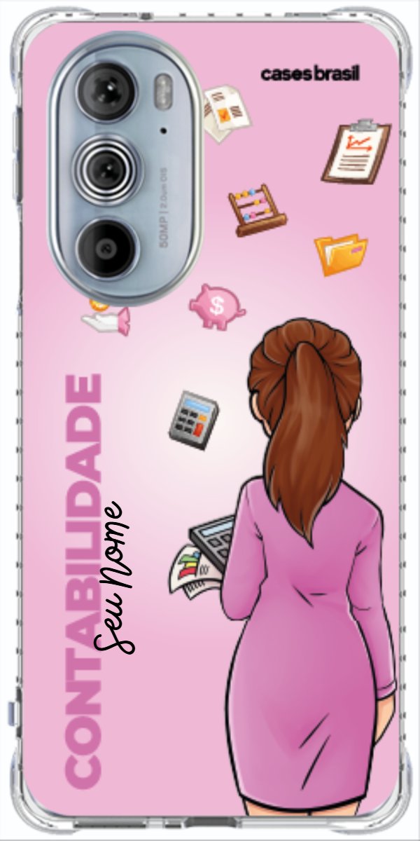 Capinha para Celular Contabilidade - Boneca Profissão Com Fundo