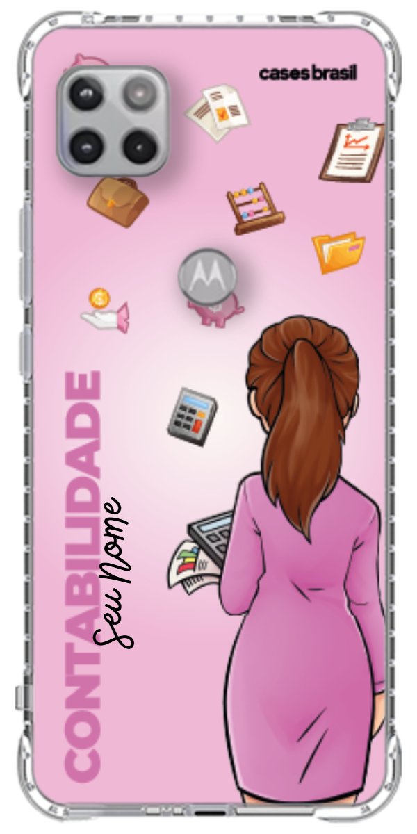 Capinha para Celular Contabilidade - Boneca Profissão Com Fundo