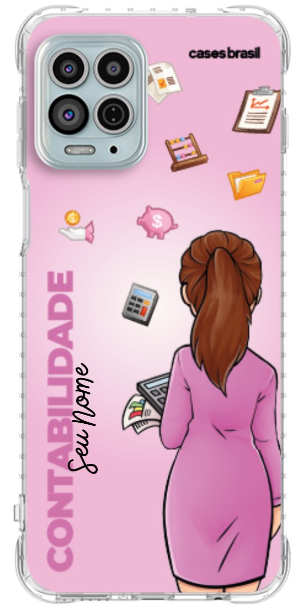 Capinha para Celular Contabilidade - Boneca Profissão Com Fundo