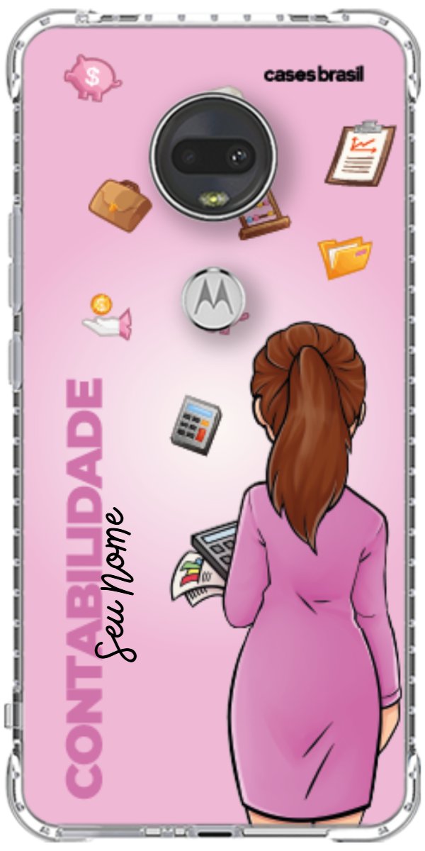 Capinha para Celular Contabilidade - Boneca Profissão Com Fundo