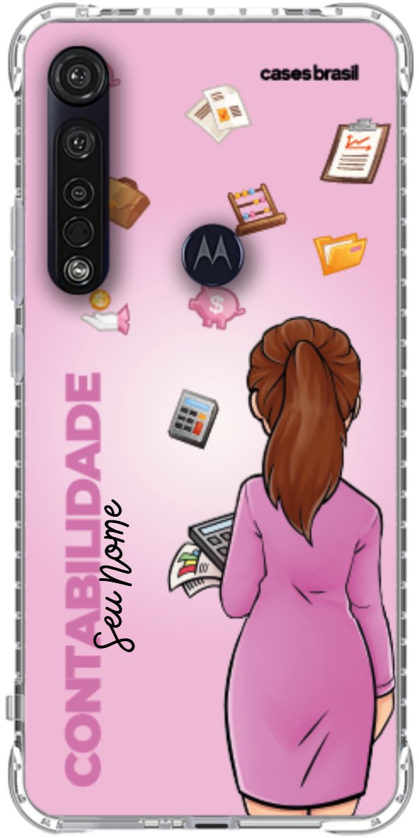 Capinha para Celular Contabilidade - Boneca Profissão Com Fundo