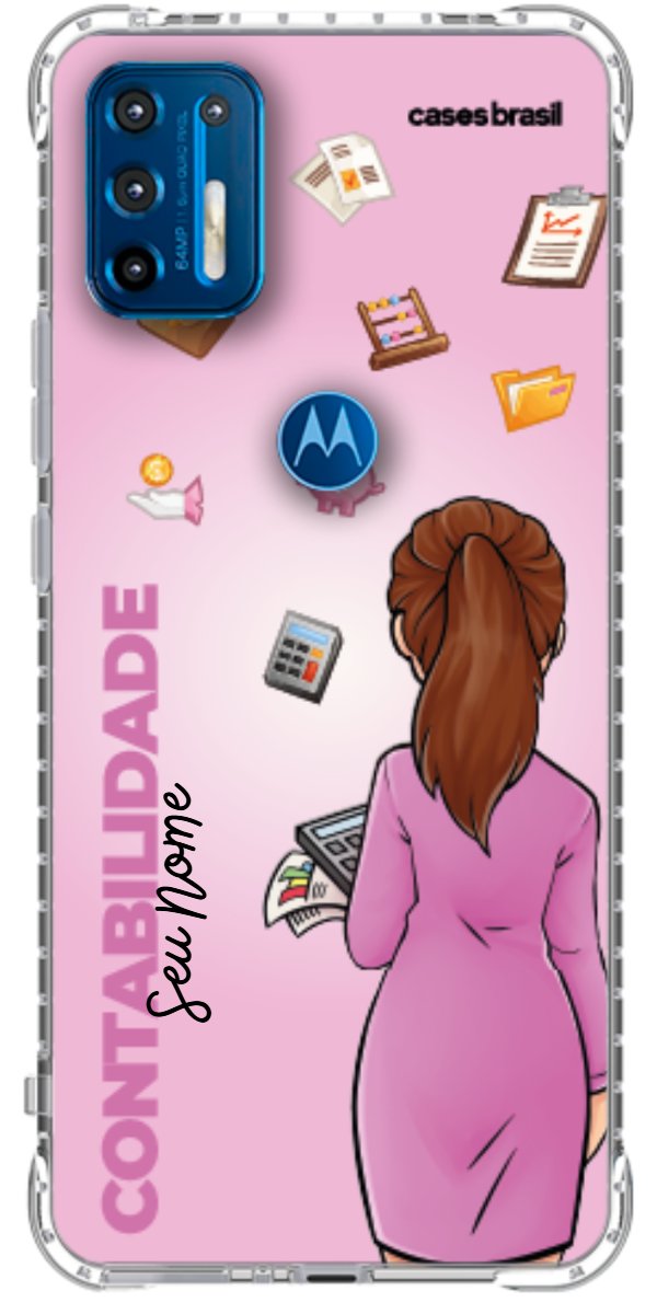 Capinha para Celular Contabilidade - Boneca Profissão Com Fundo