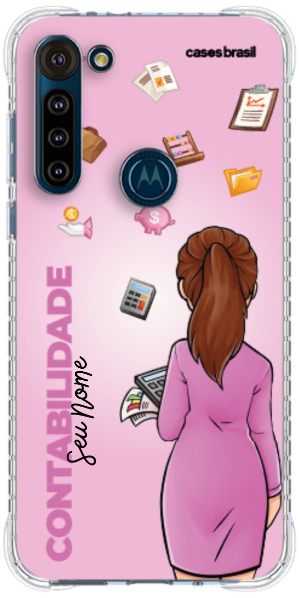 Capinha para Celular Contabilidade - Boneca Profissão Com Fundo