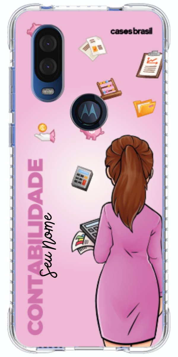 Capinha para Celular Contabilidade - Boneca Profissão Com Fundo