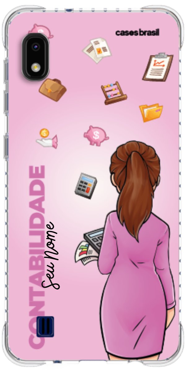 Capinha para Celular Contabilidade - Boneca Profissão Com Fundo