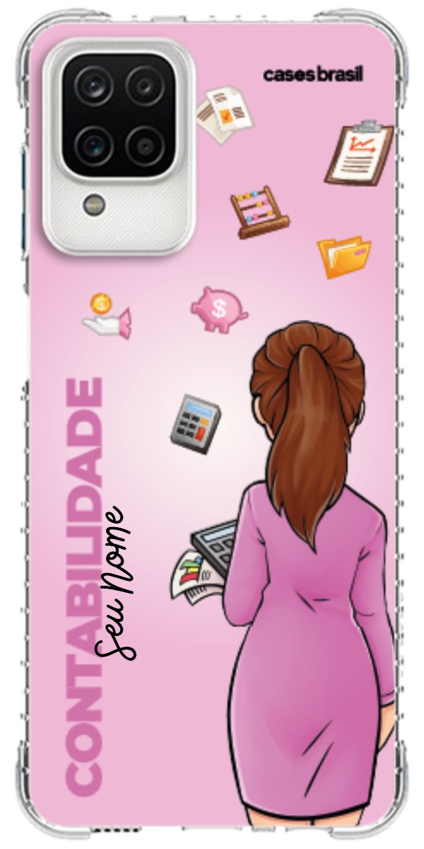Capinha para Celular Contabilidade - Boneca Profissão Com Fundo