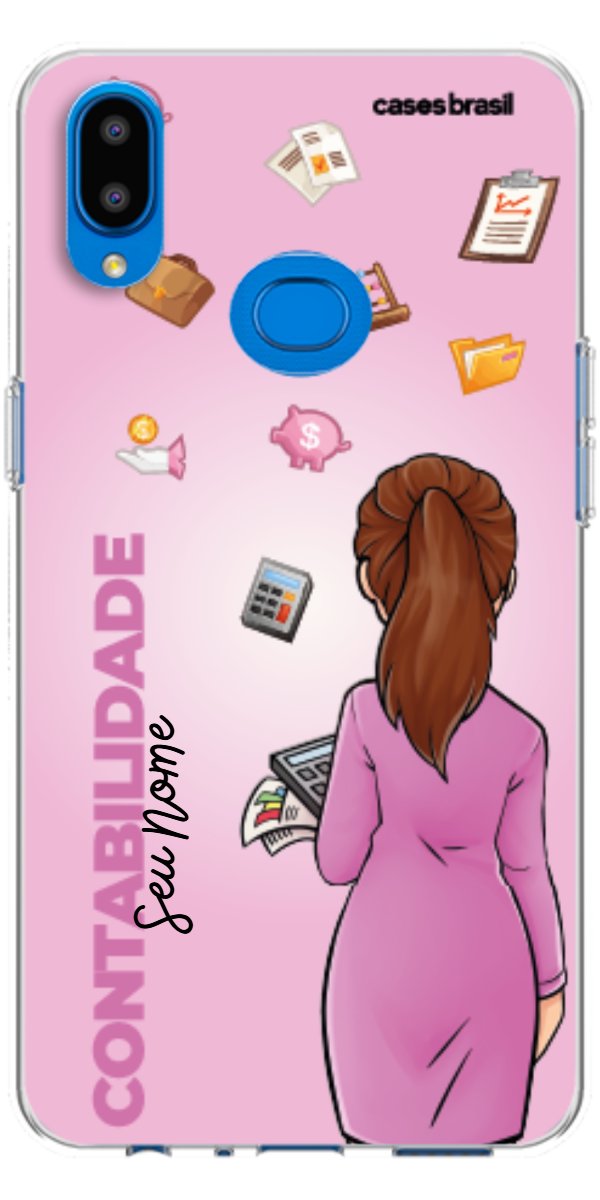 Capinha para Celular Contabilidade - Boneca Profissão Com Fundo