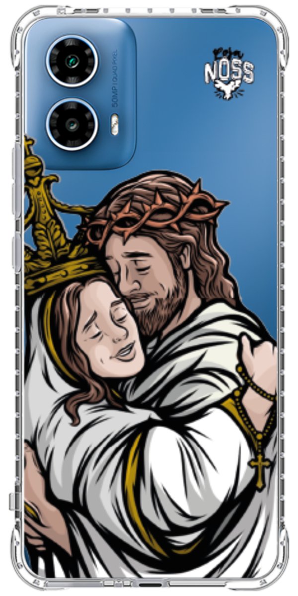 Capinha Para Celular Tudo com Jesus Nada sem Maria