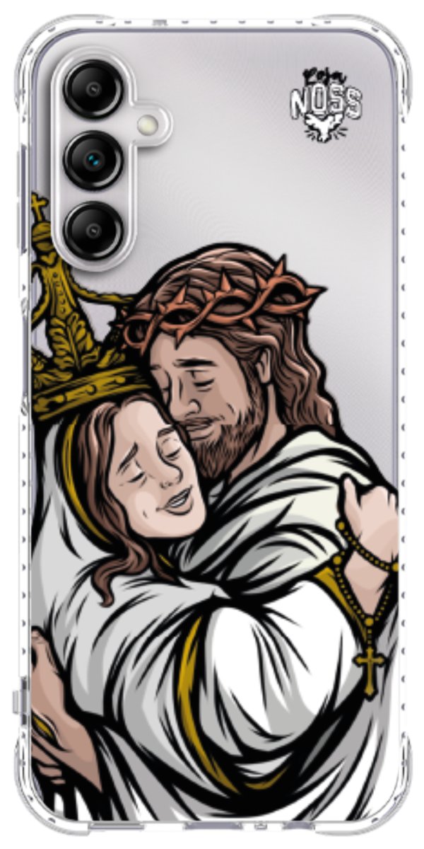 Capinha Para Celular Tudo com Jesus Nada sem Maria