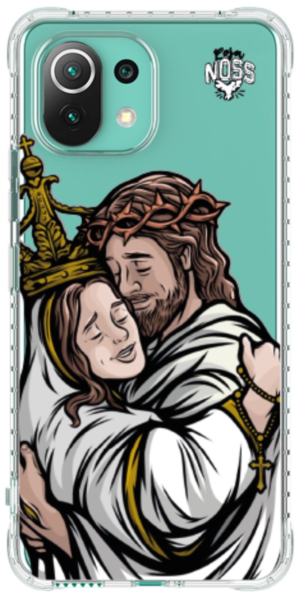 Capinha Para Celular Tudo com Jesus Nada sem Maria