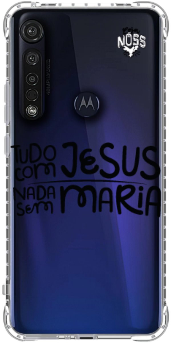 Capinha para Celular Tudo com Jesus Nada sem Maria