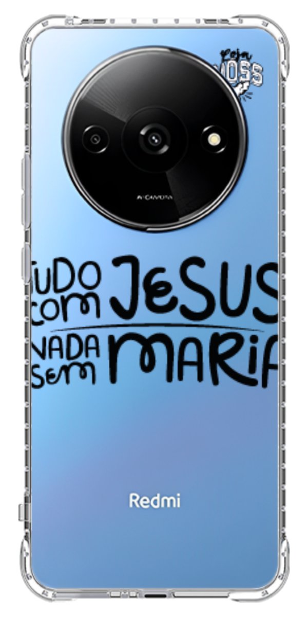Capinha para Celular Tudo com Jesus Nada sem Maria