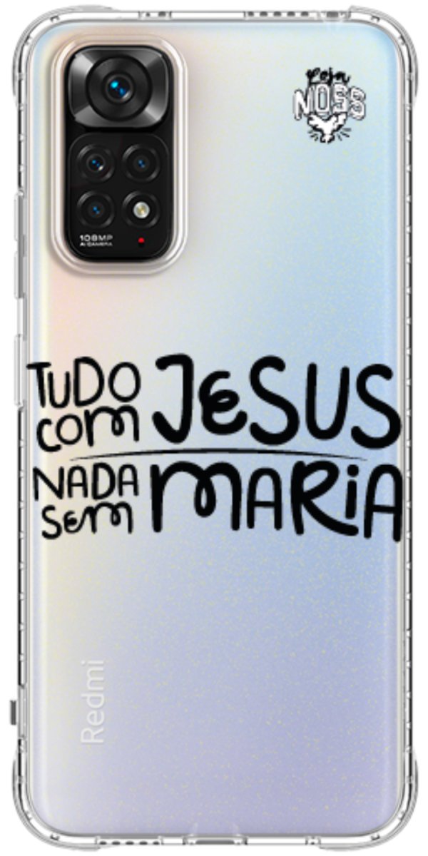 Capinha para Celular Tudo com Jesus Nada sem Maria