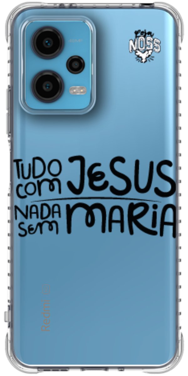 Capinha para Celular Tudo com Jesus Nada sem Maria