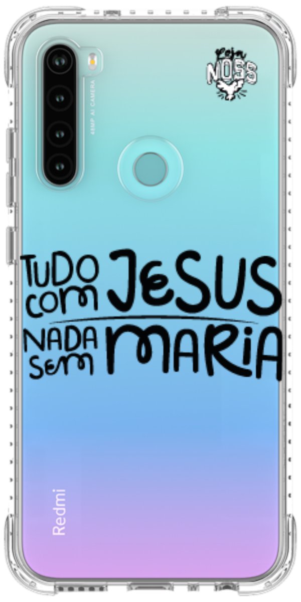 Capinha para Celular Tudo com Jesus Nada sem Maria