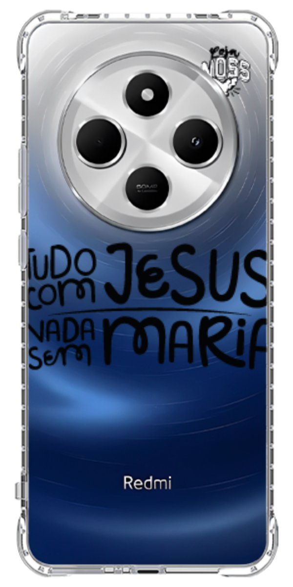 Capinha para Celular Tudo com Jesus Nada sem Maria