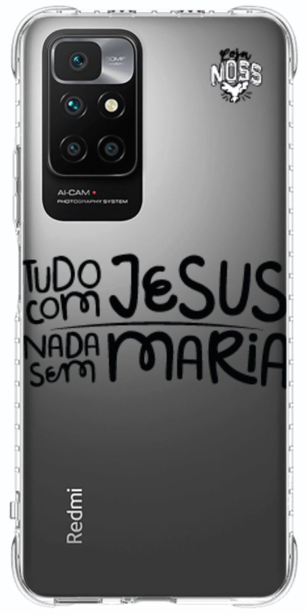 Capinha para Celular Tudo com Jesus Nada sem Maria