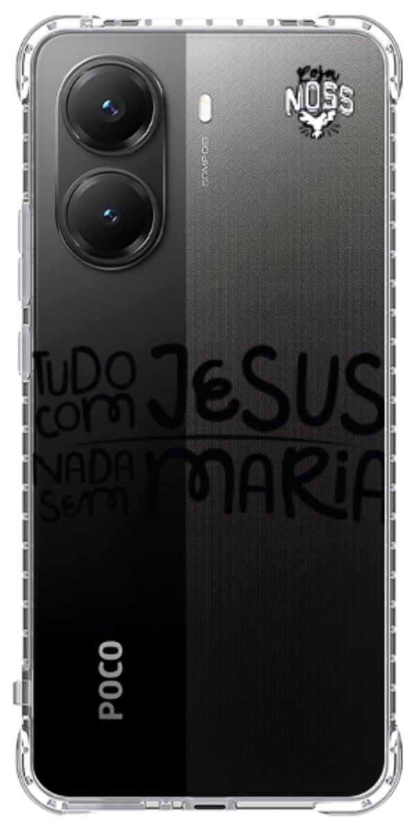 Capinha para Celular Tudo com Jesus Nada sem Maria