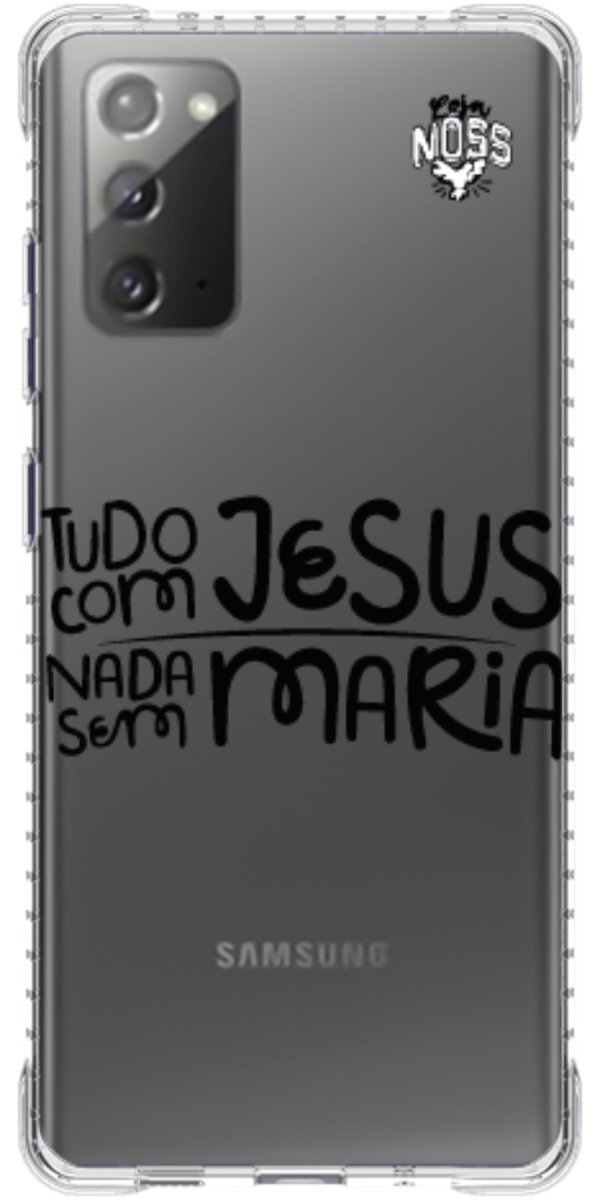Capinha para Celular Tudo com Jesus Nada sem Maria