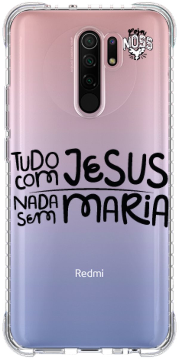 Capinha para Celular Tudo com Jesus Nada sem Maria