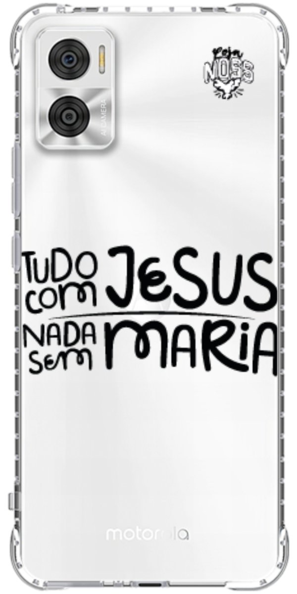 Capinha para Celular Tudo com Jesus Nada sem Maria