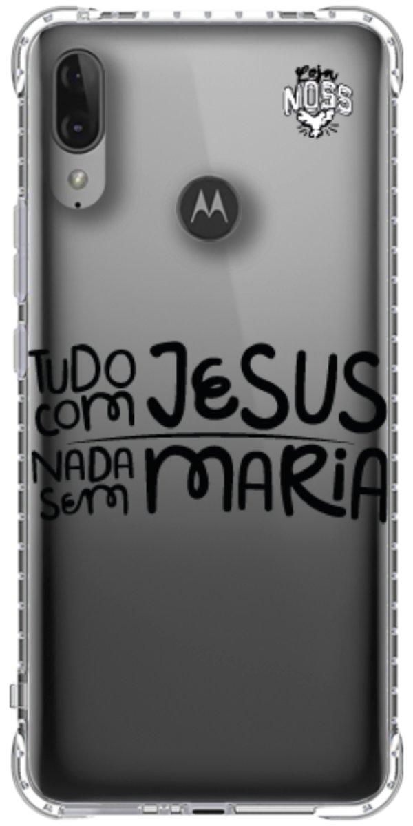 Capinha para Celular Tudo com Jesus Nada sem Maria