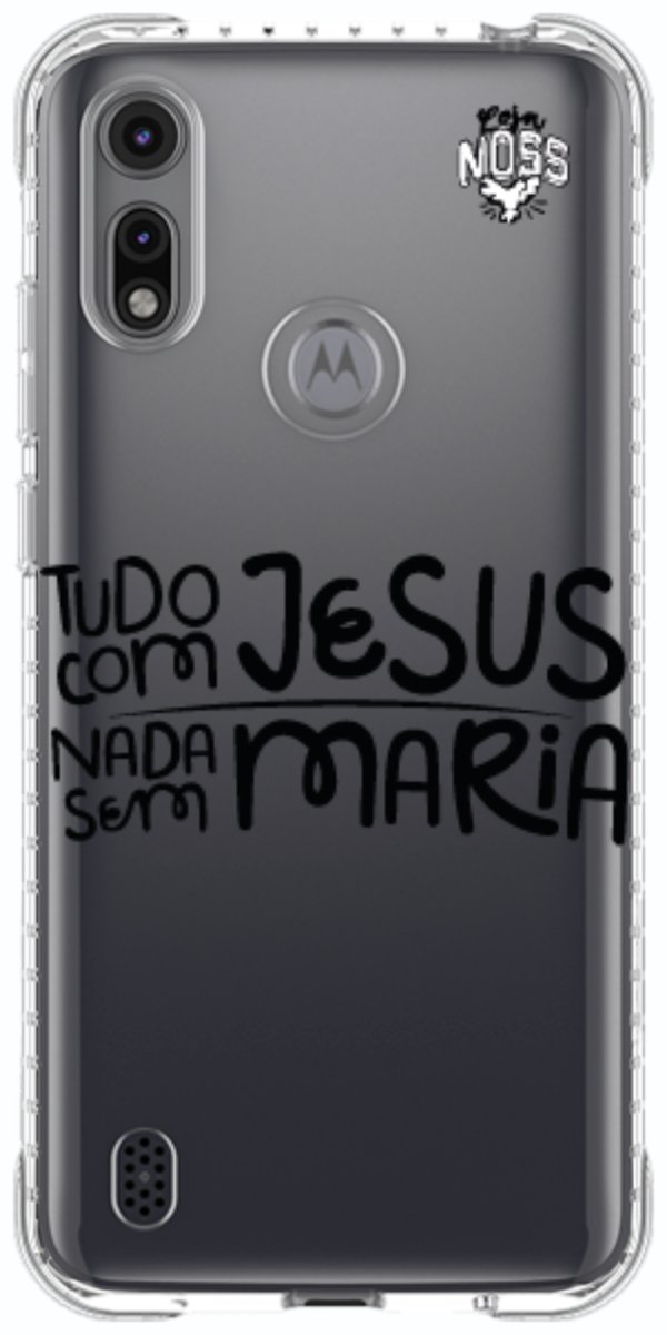 Capinha para Celular Tudo com Jesus Nada sem Maria