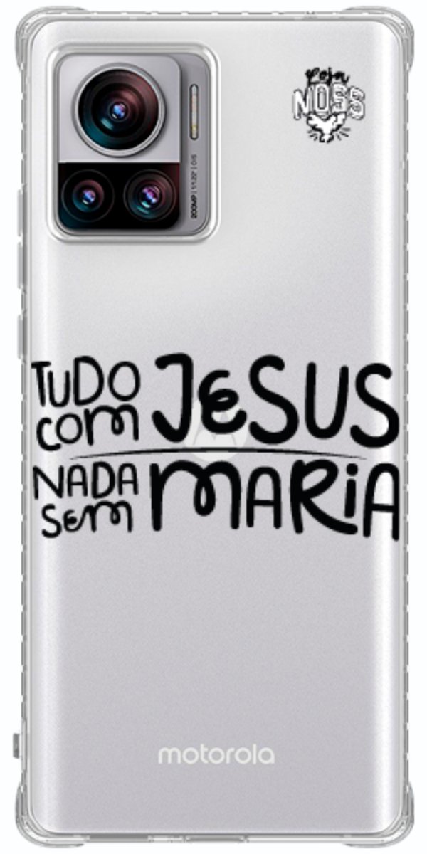 Capinha para Celular Tudo com Jesus Nada sem Maria