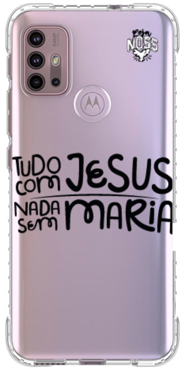 Capinha para Celular Tudo com Jesus Nada sem Maria