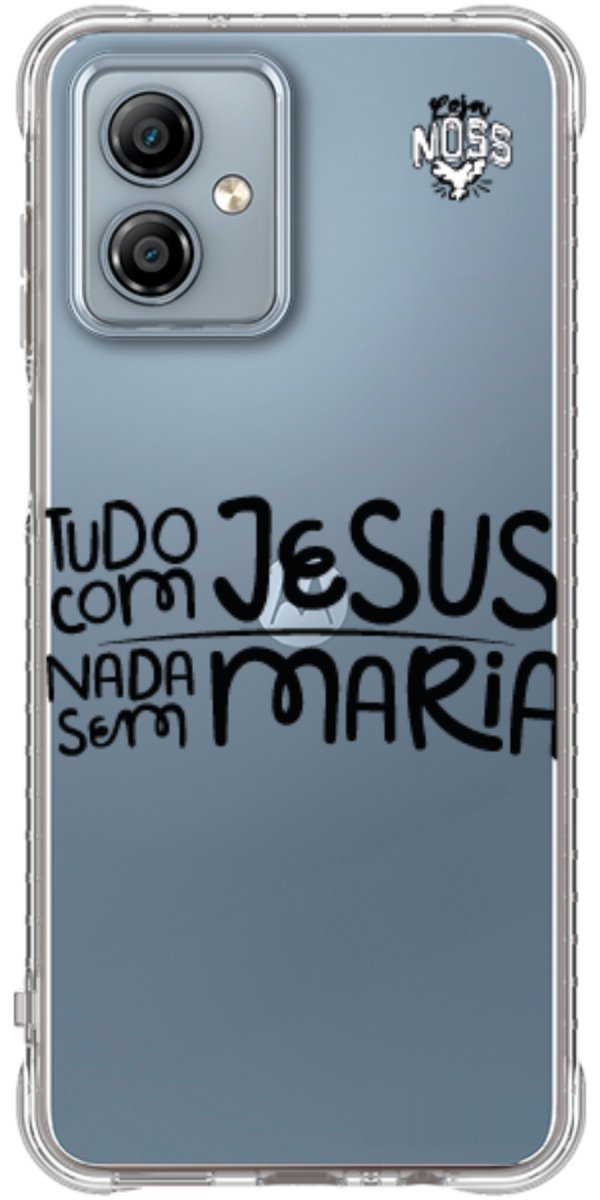 Capinha para Celular Tudo com Jesus Nada sem Maria
