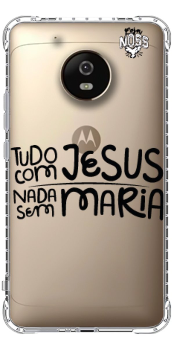 Capinha para Celular Tudo com Jesus Nada sem Maria
