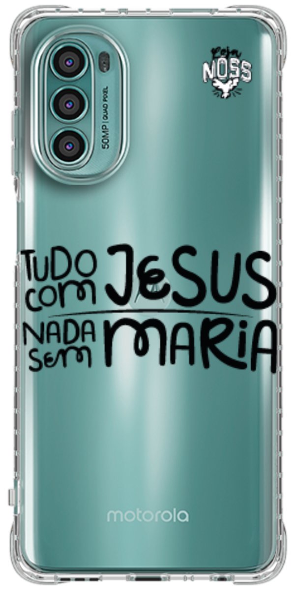 Capinha para Celular Tudo com Jesus Nada sem Maria