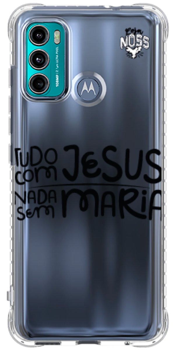 Capinha para Celular Tudo com Jesus Nada sem Maria