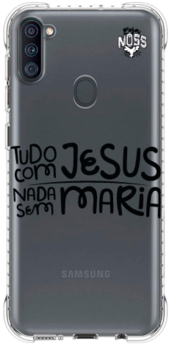 Capinha para Celular Tudo com Jesus Nada sem Maria