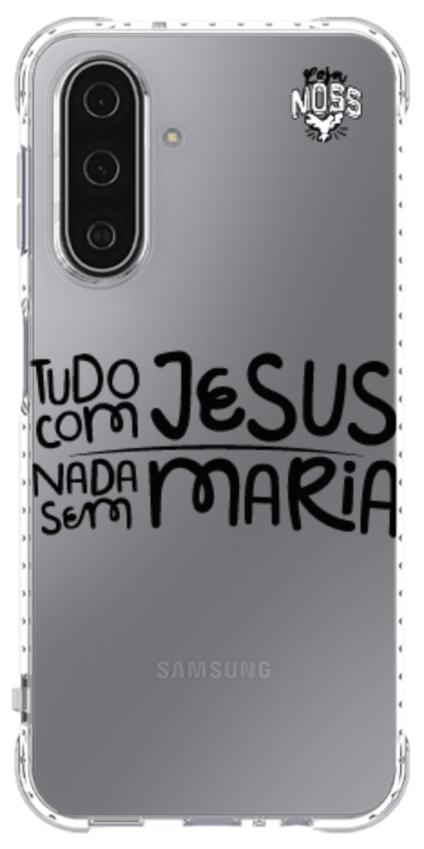 Capinha para Celular Tudo com Jesus Nada sem Maria