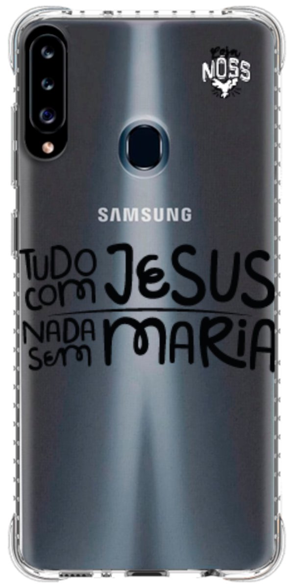 Capinha para Celular Tudo com Jesus Nada sem Maria