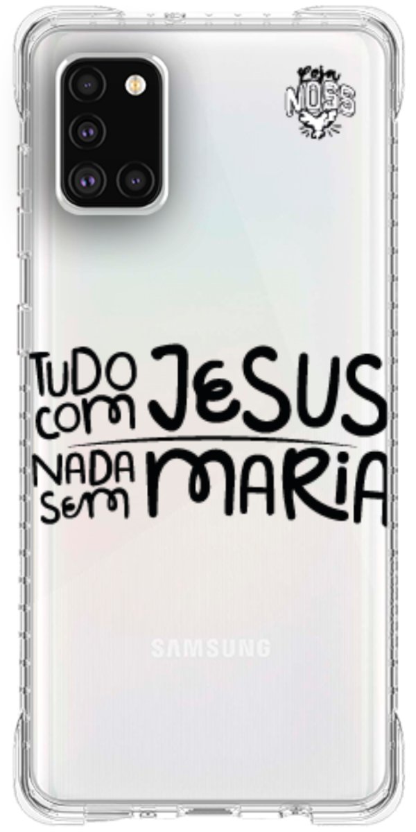 Capinha para Celular Tudo com Jesus Nada sem Maria