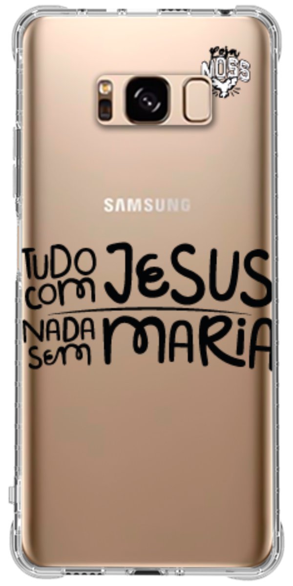Capinha para Celular Tudo com Jesus Nada sem Maria
