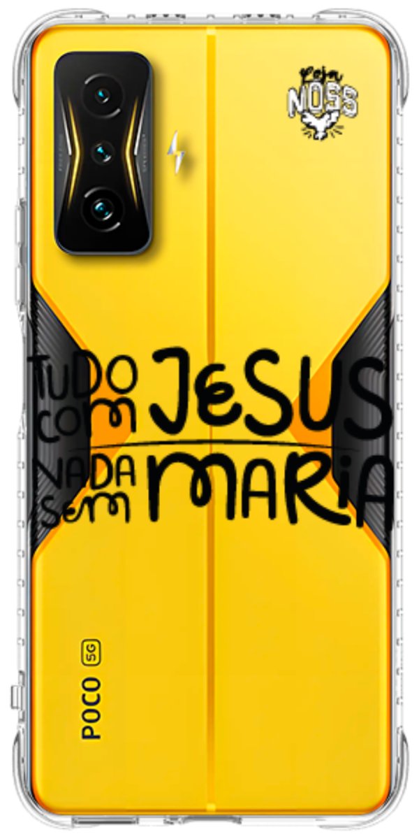 Capinha para Celular Tudo com Jesus Nada sem Maria