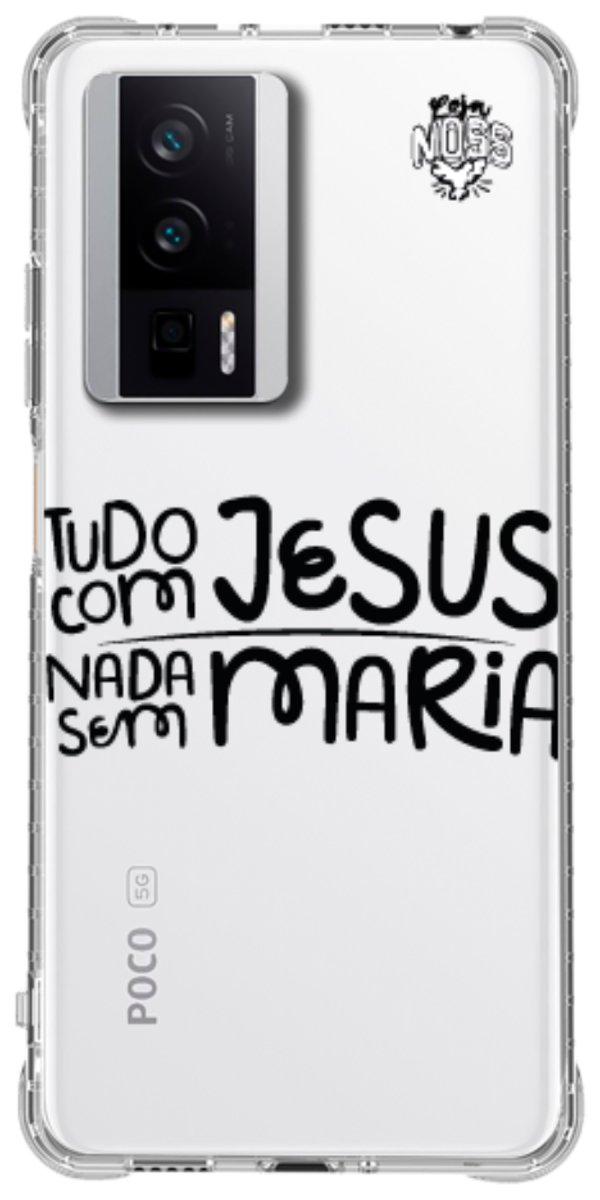 Capinha para Celular Tudo com Jesus Nada sem Maria