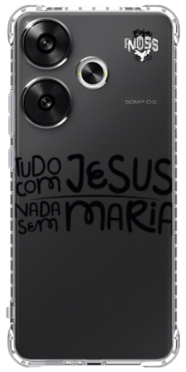 Capinha para Celular Tudo com Jesus Nada sem Maria